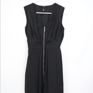 Black formal zip up tank top dress